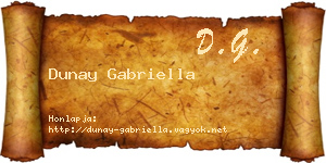 Dunay Gabriella névjegykártya
