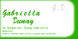 gabriella dunay business card